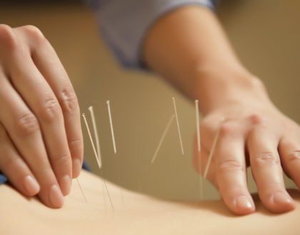 needles in the lower back