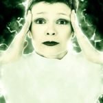 lady with migraine headache